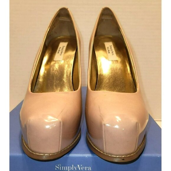 Simply Vera Hestia Blush Patent Platform Heels - Size 8 - Picture 6 of 11